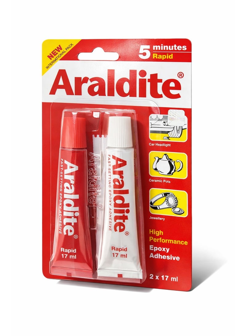 Araldite Rapid 5-Minute Epoxy Adhesive – 2 x 17 ml